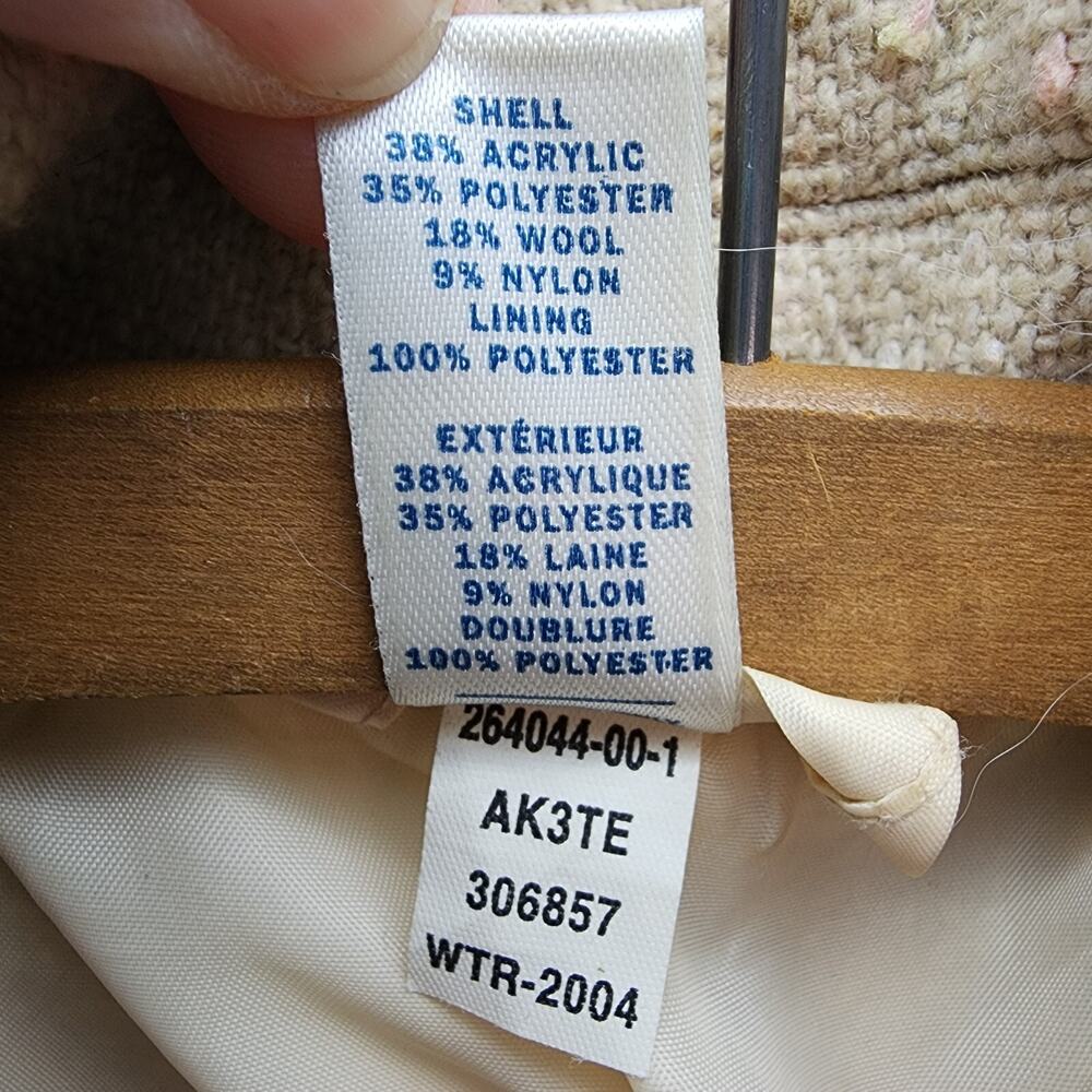 Old Navy Jacket Womans SMALL Khaki Wool Blend Blazer Pockets Lined Office Church - Picture 13 of 13